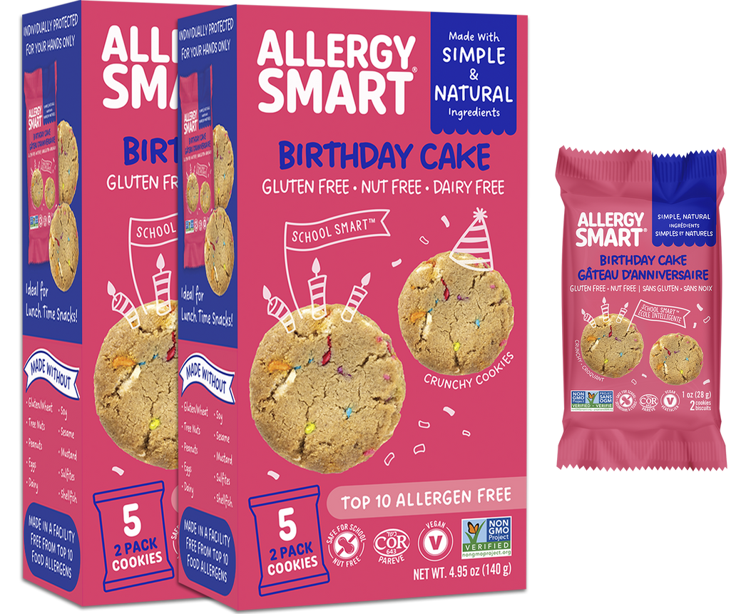 Birthday Cake Cookies | 2 Boxes - AllergySmart - Green Gourmand Foods Inc.