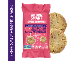 40 Individually Wrapped 2-Pack Cookies | Birthday Cake - AllergySmart - Green Gourmand Foods Inc.